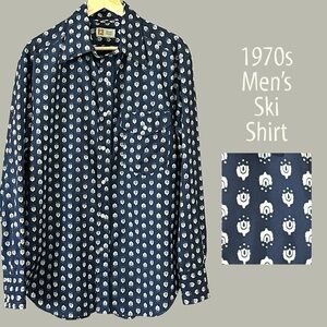 vintage 70s White Stag nylon ski shirt size large